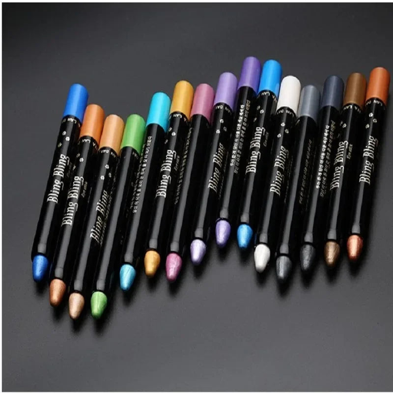 Waterproof Pearlescent Eyeshadow Pencil Stick 15 Colors Lasting Glitter