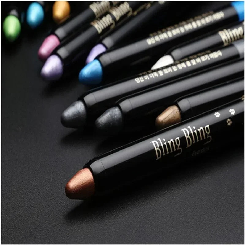 Waterproof Pearlescent Eyeshadow Pencil Stick 15 Colors Lasting Glitter