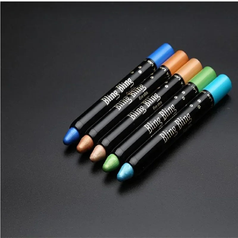 Waterproof Pearlescent Eyeshadow Pencil Stick 15 Colors Lasting Glitter