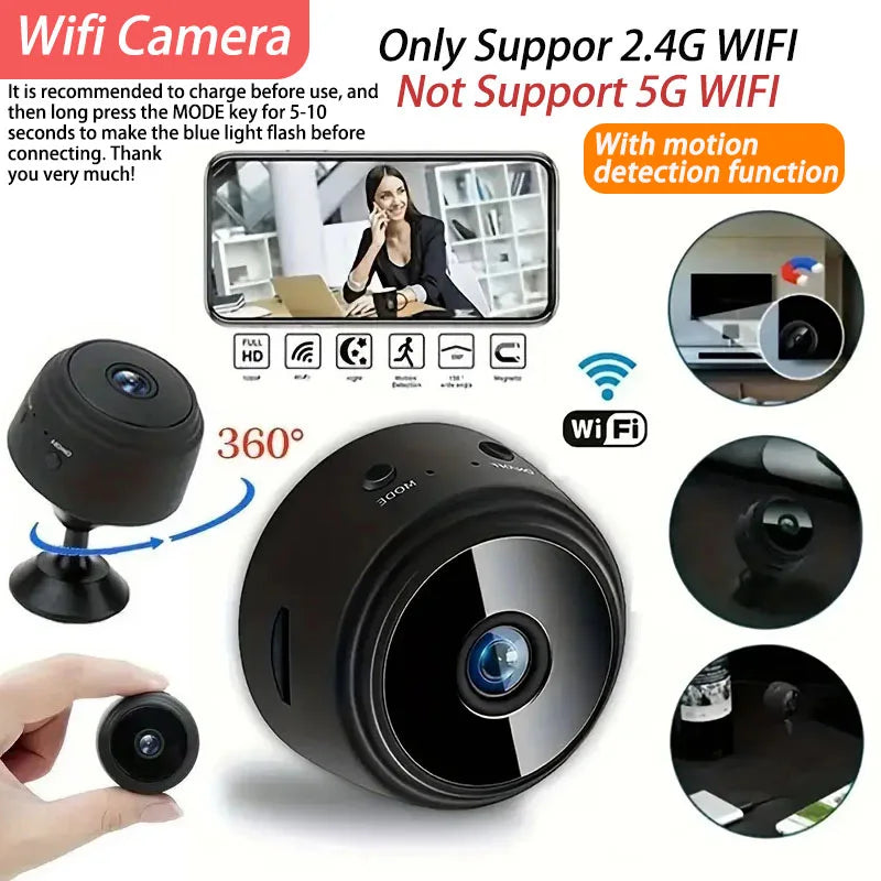 Mini Camera WiFi Wireless HD Night Vision Monitoring Video Security