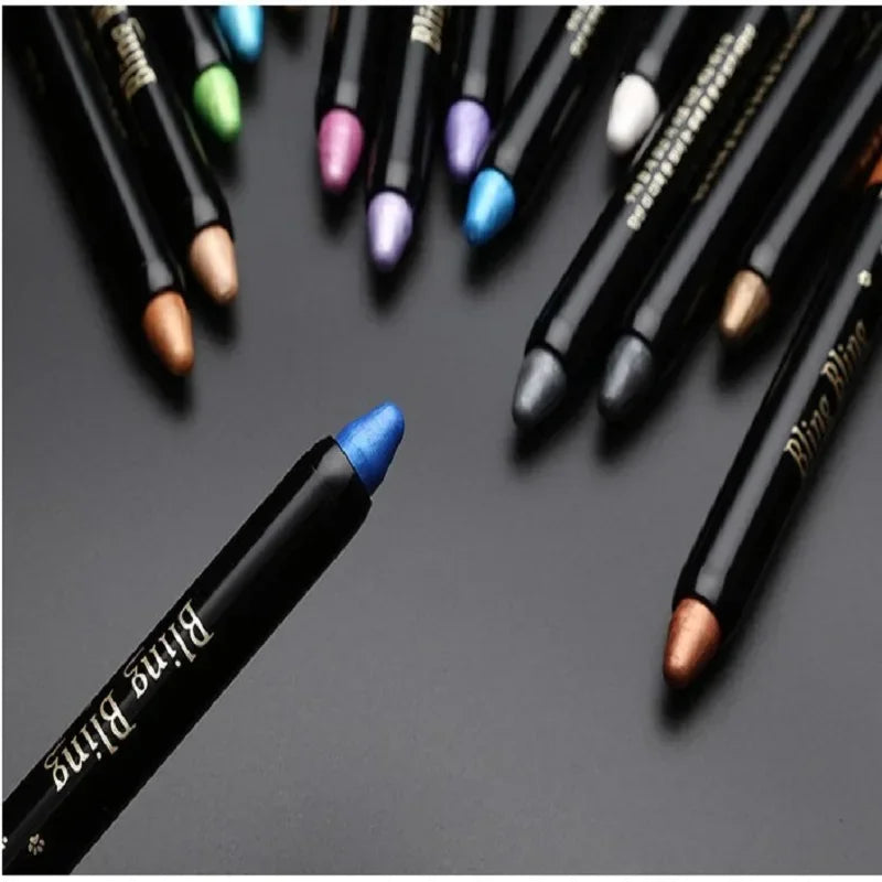 Waterproof Pearlescent Eyeshadow Pencil Stick 15 Colors Lasting Glitter